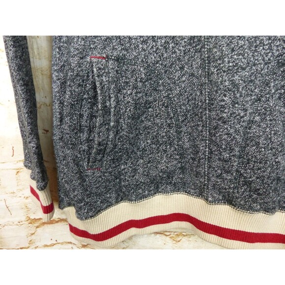 Roots Canada Womens XS Hooded Pullover Sweater Heather Black Varsity Cuffs - Picture 8 of 14